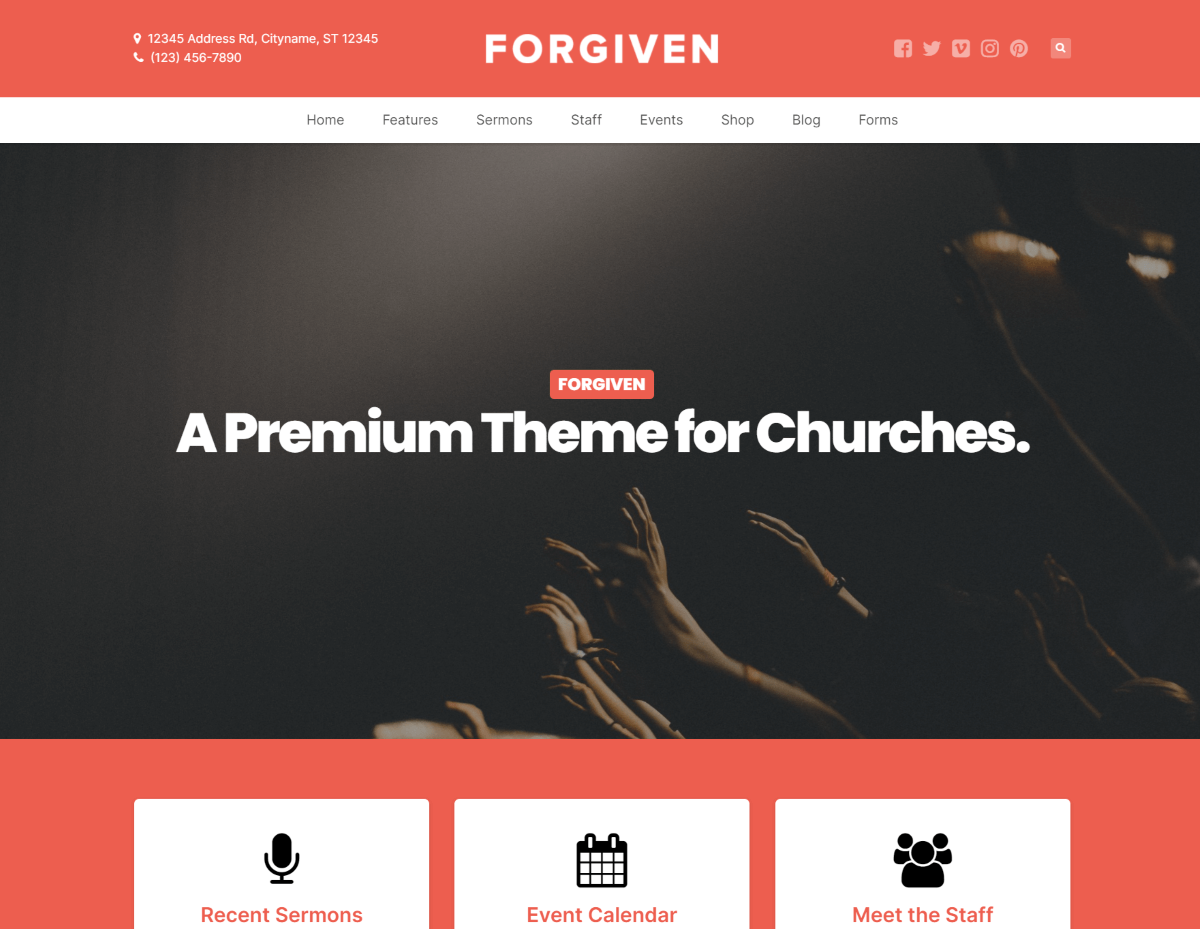 Forgiven - Church WordPress Templates