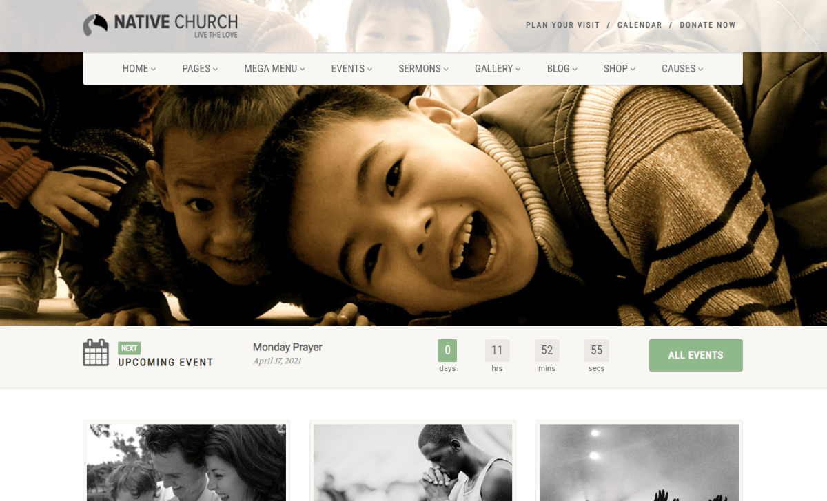 Native Church - Church WordPress Templates