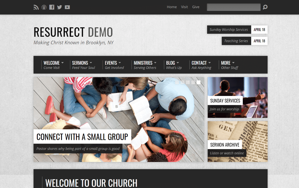 Resurrect - Church WordPress Templates