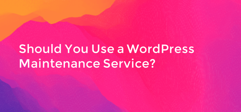 Should You Use a WordPress Maintenance Service
