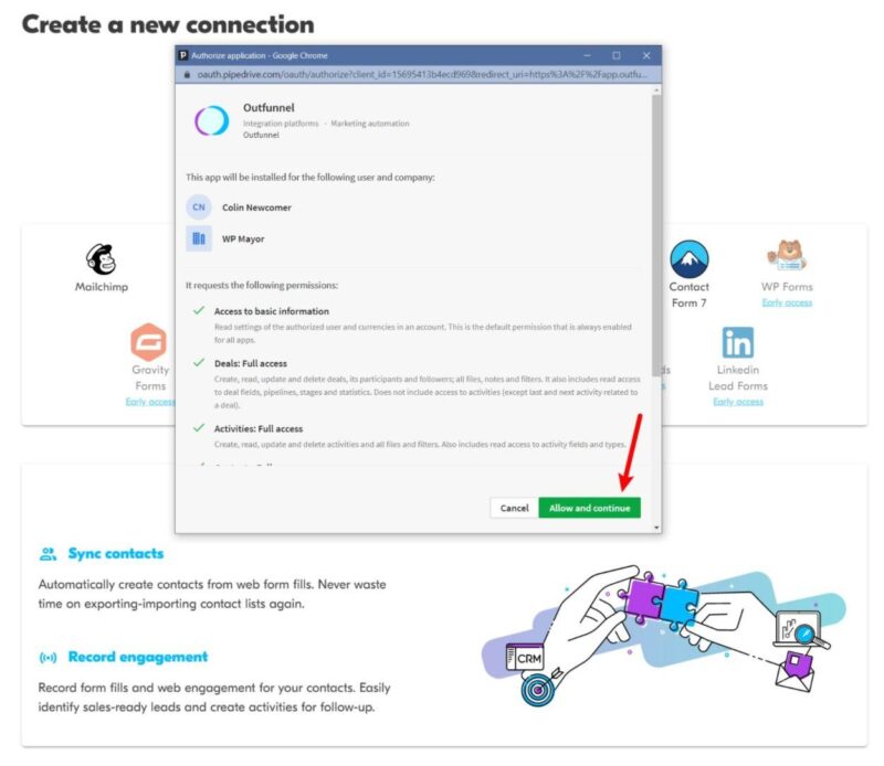 Authenticate CRM
