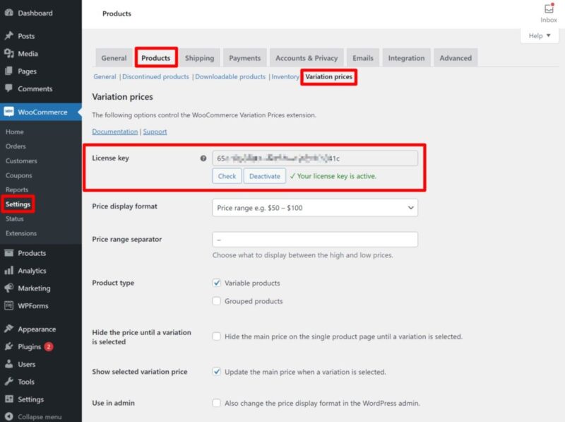 Activate plugin