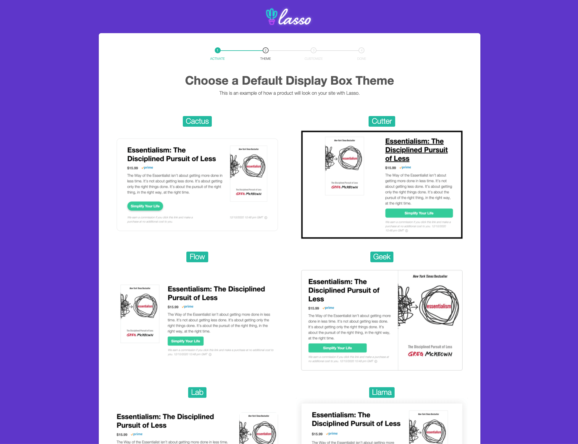 Lasso Display Boxes