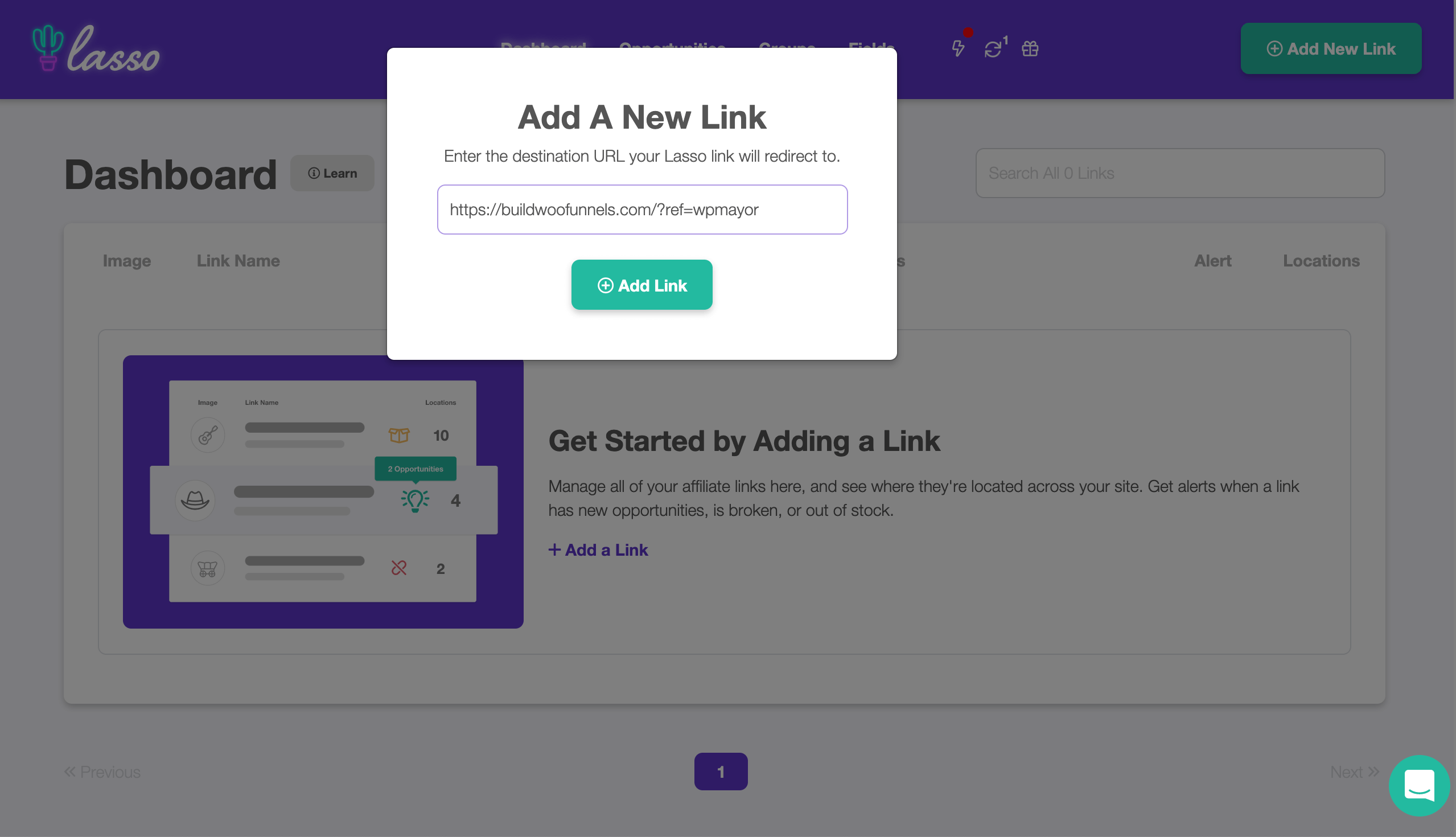 Add a new link