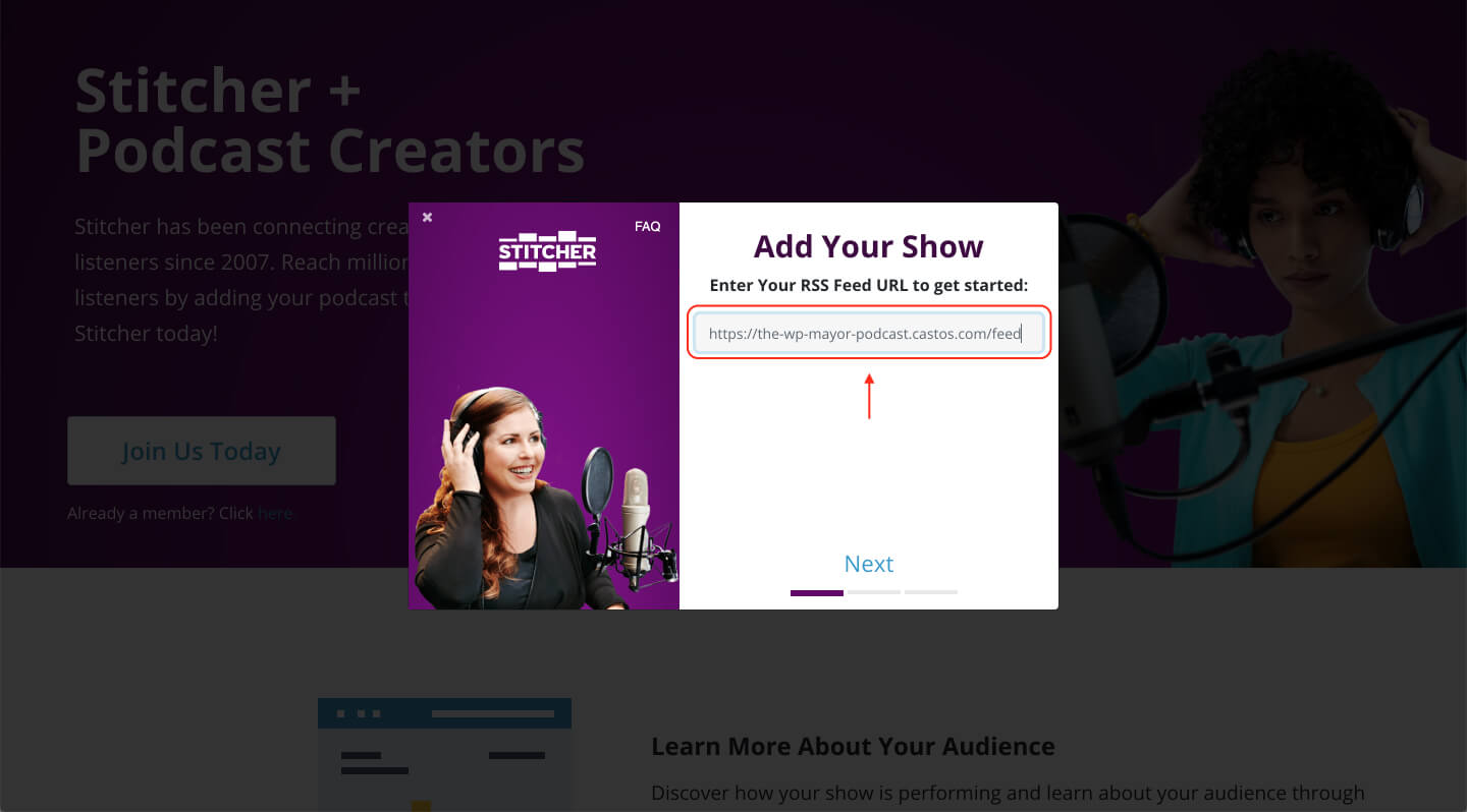 Submit your podcast to Stitcher