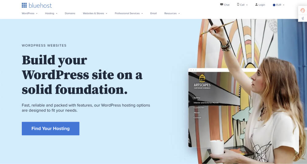 Create your website with Bluehost in 2022.