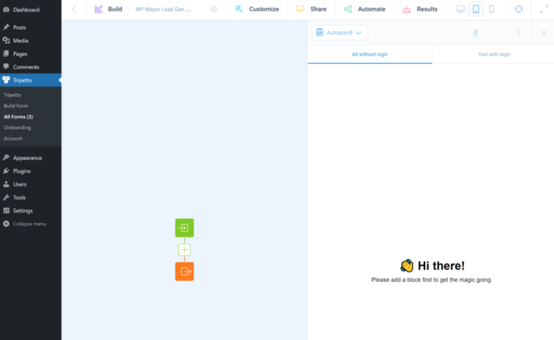 Tripetto form builder