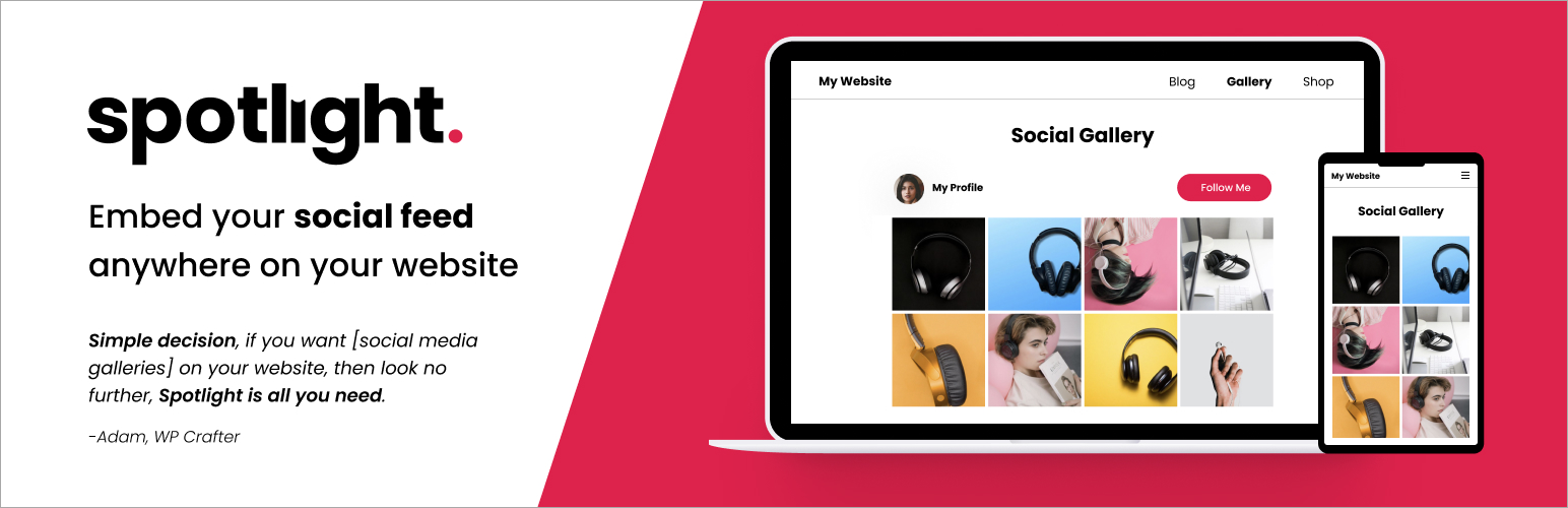 Spotlight WordPress Instagram Feed Plugin