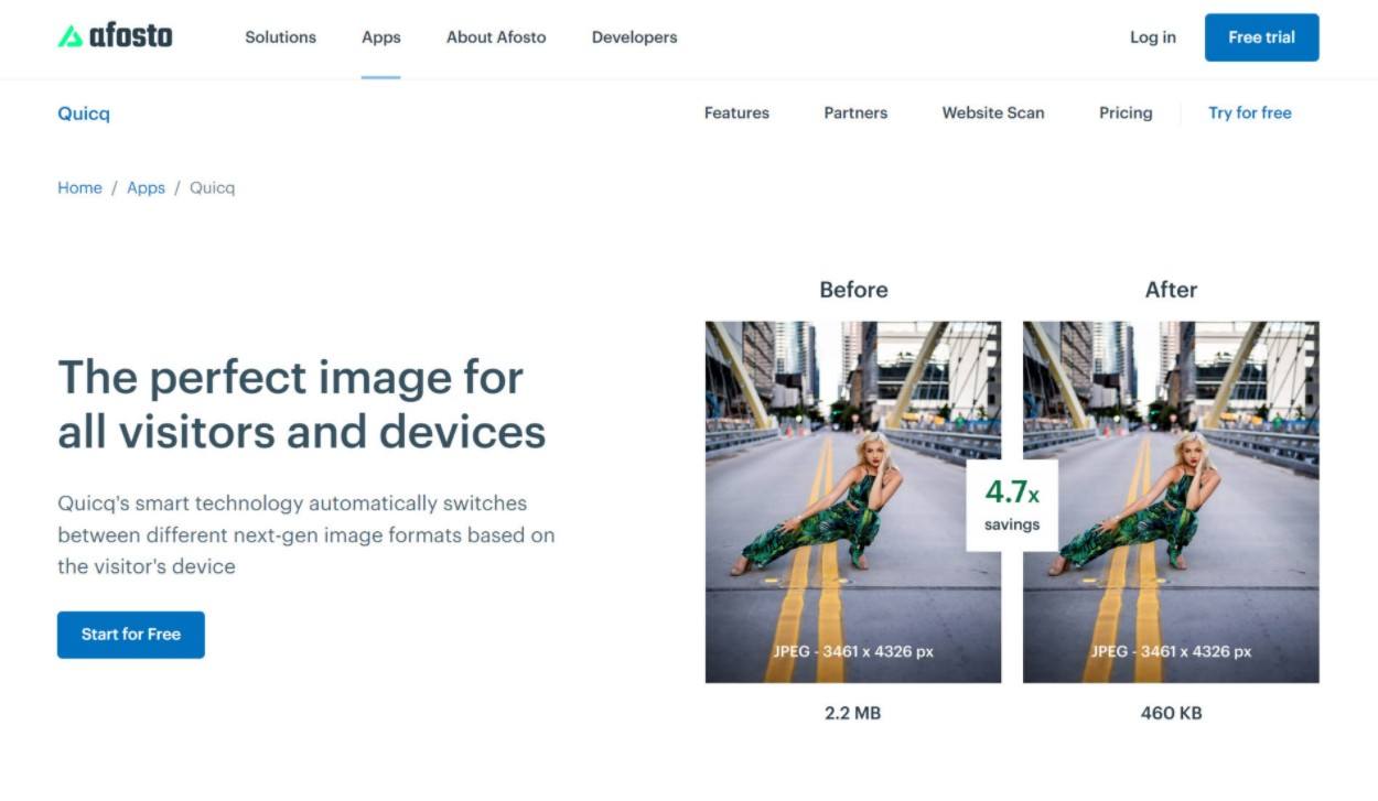 Quicq WordPress image optimization tool