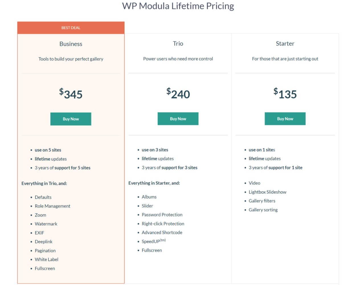 Modula lifetime pricing