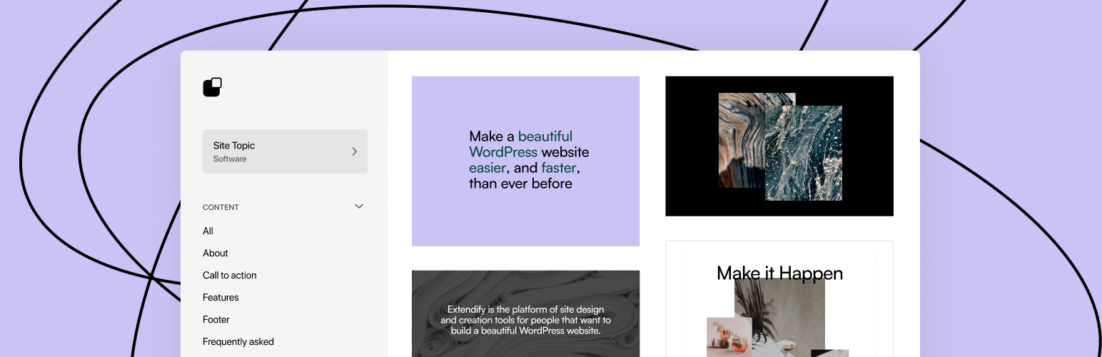 Extendify, responsive WordPress patterns and templates