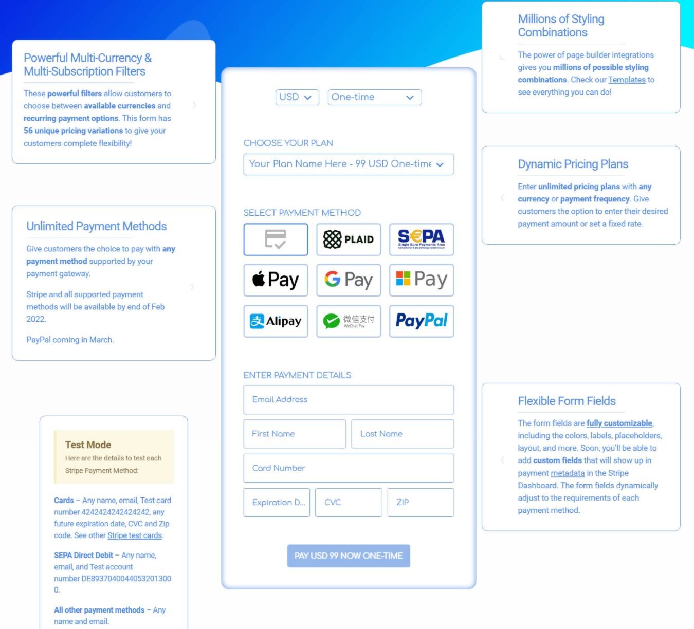 Payment Page demo
