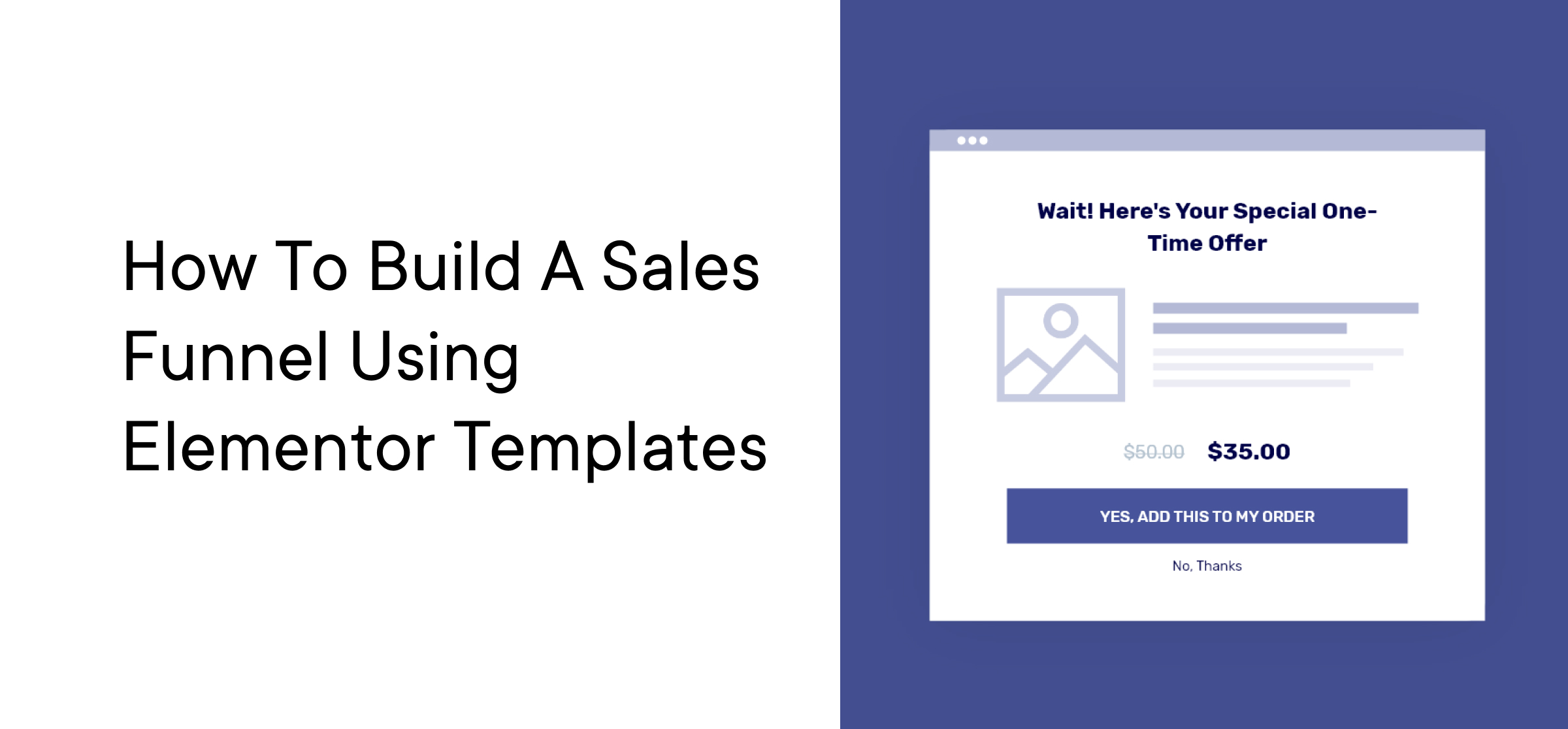 build a sales funnels using elementor templates