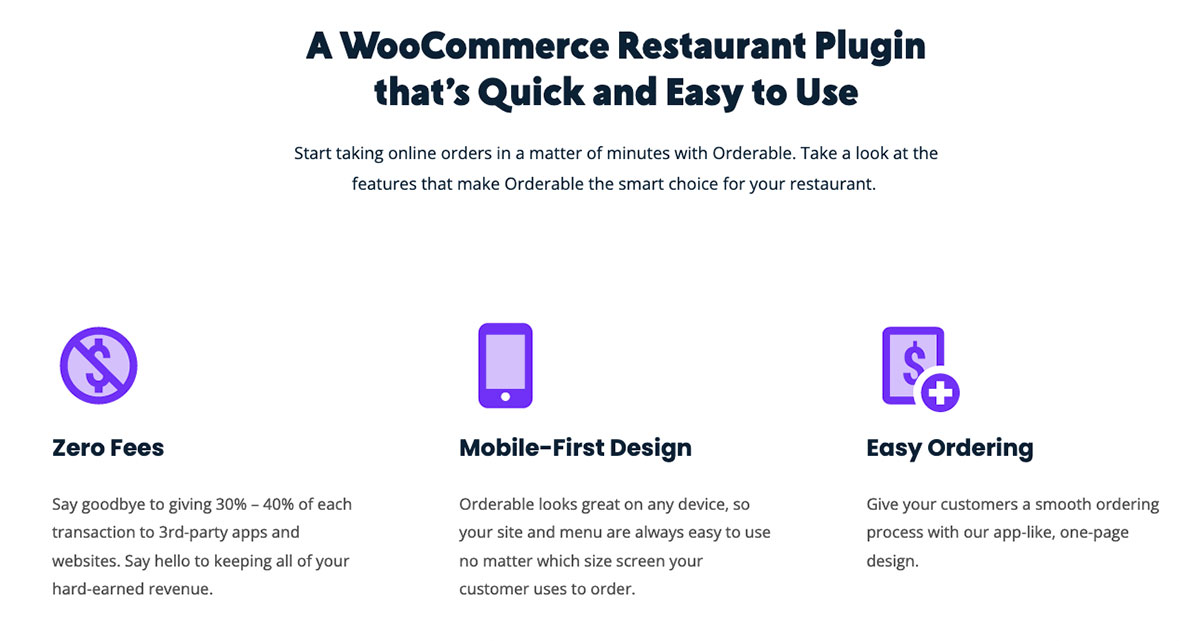Orderable, a WooCommerce shopping cart plugin for restaurants