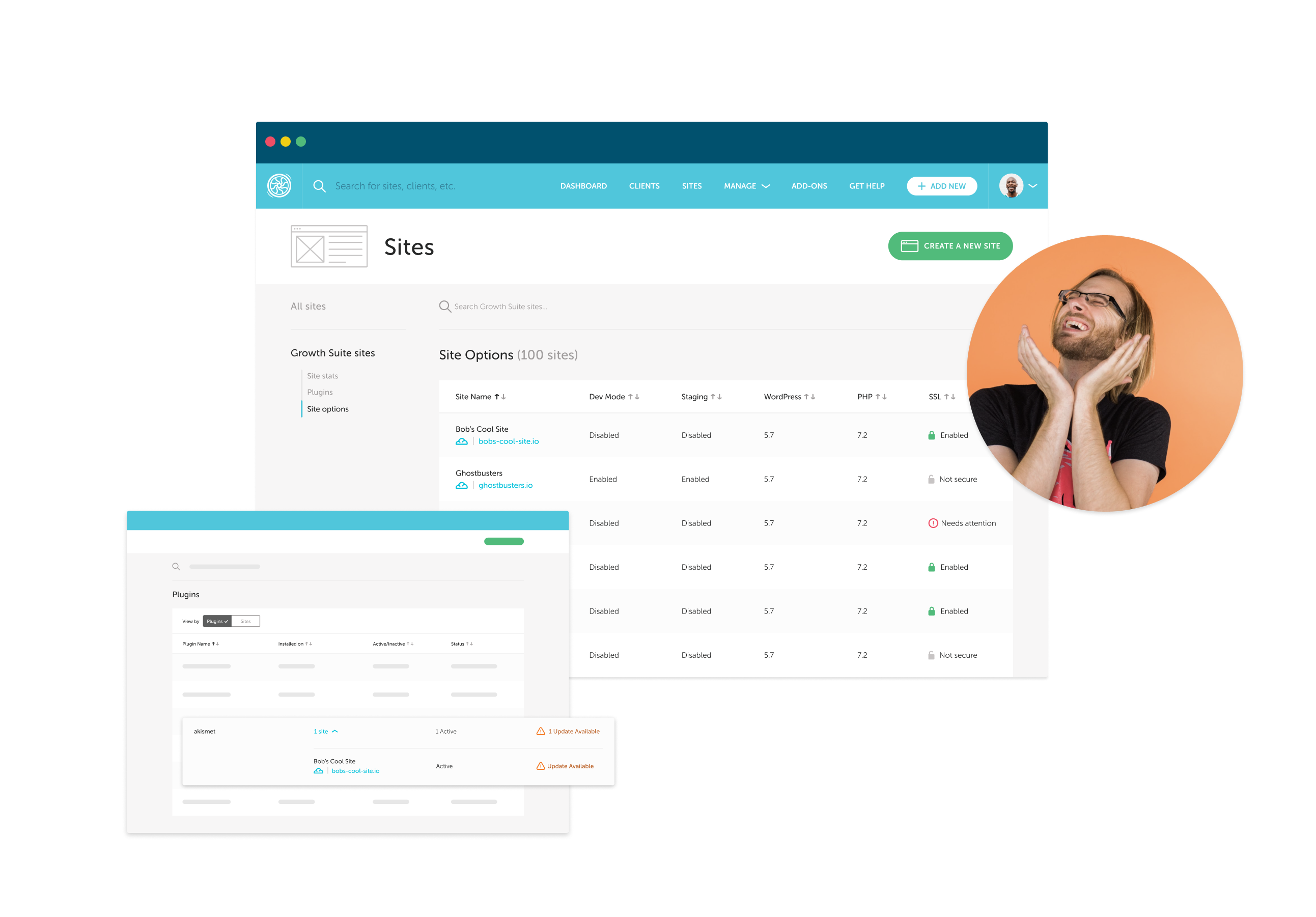 Growth Suite bulk site management