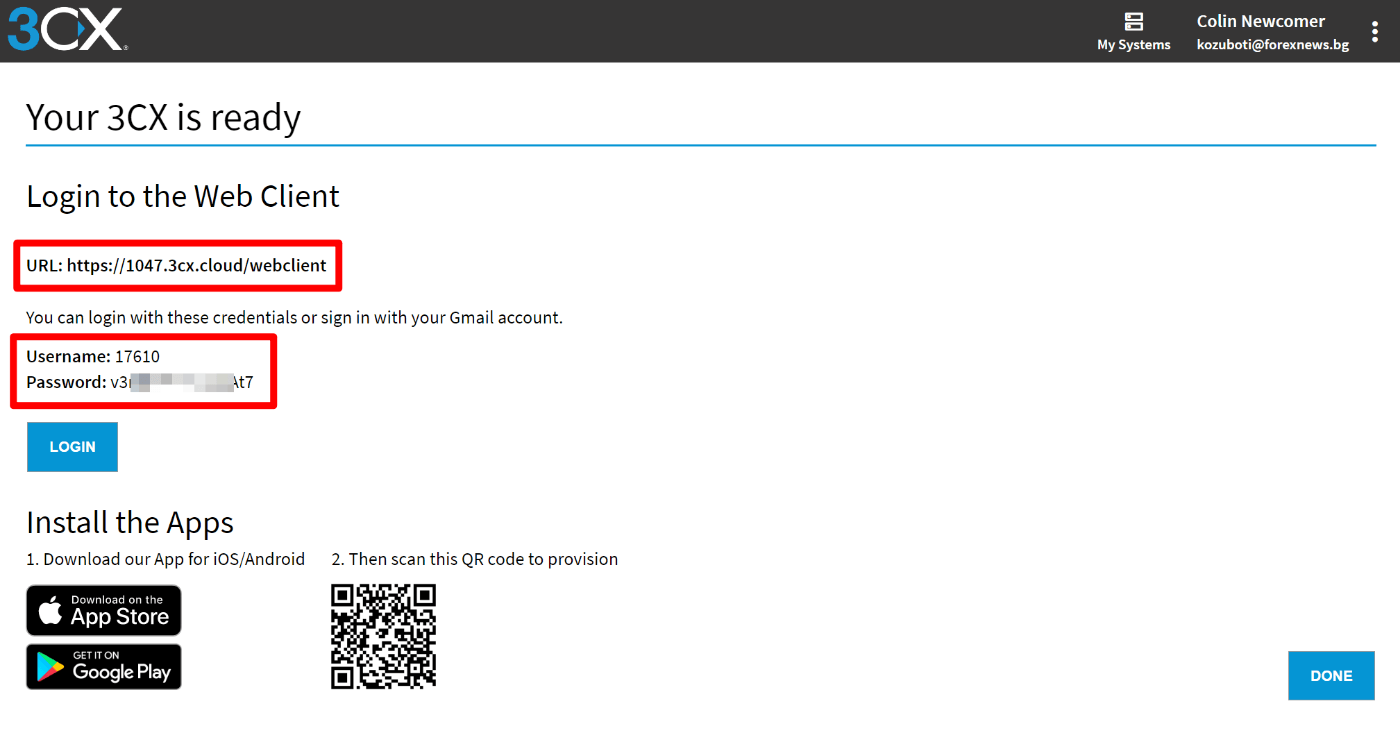 Web client user details