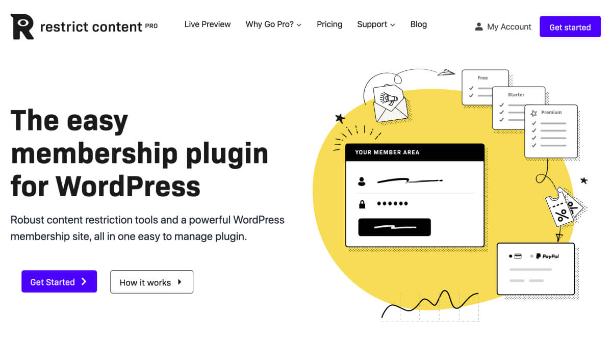 Restrict Content Pro, a WordPress membership plugin.