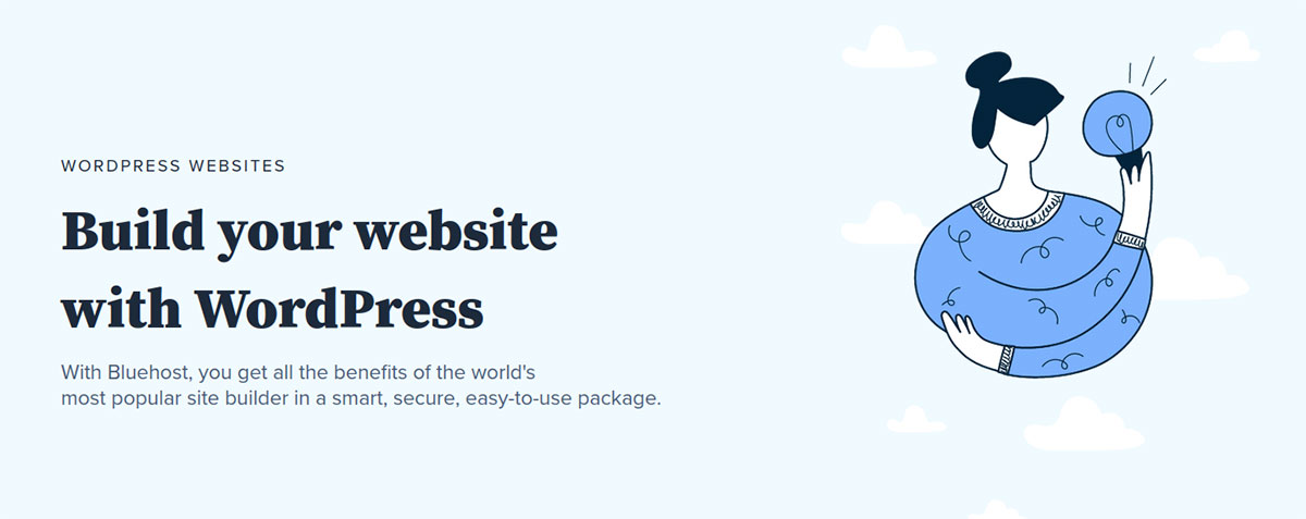 screenshot of Bluehost website