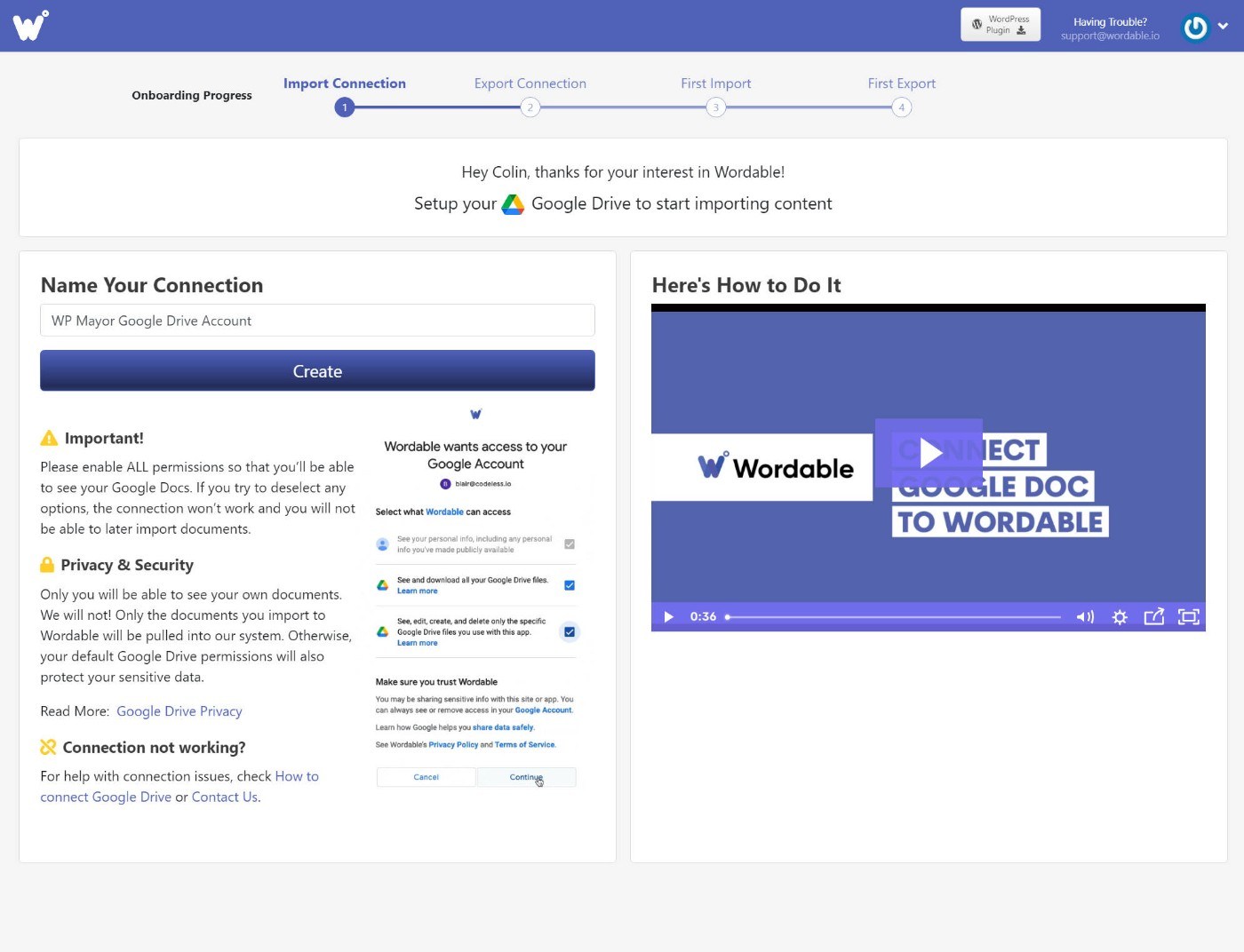 Add your Google Drive account