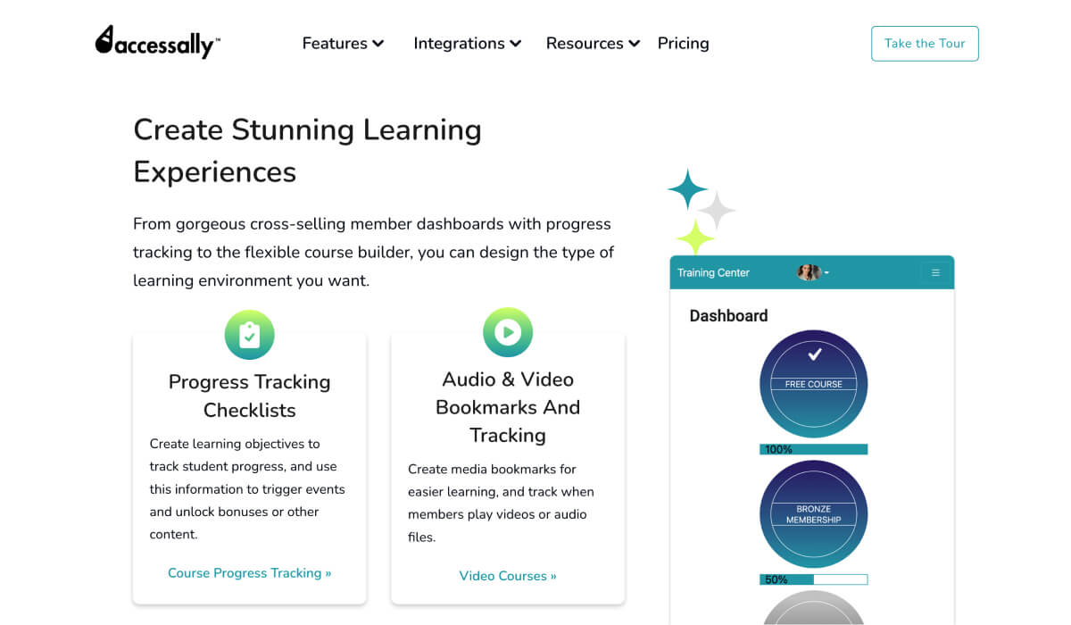 AccessAlly eLearning theme for WordPress.