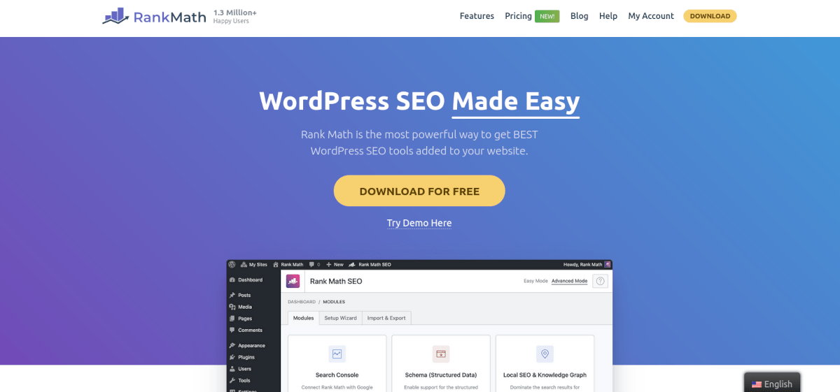 RankMath website