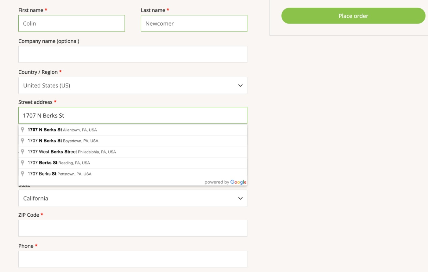 Autocomplete feature