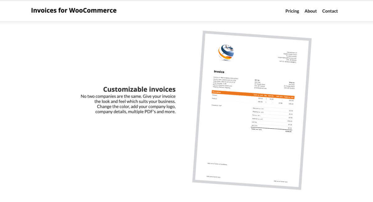 Invoicing plugin for WooCommerce.