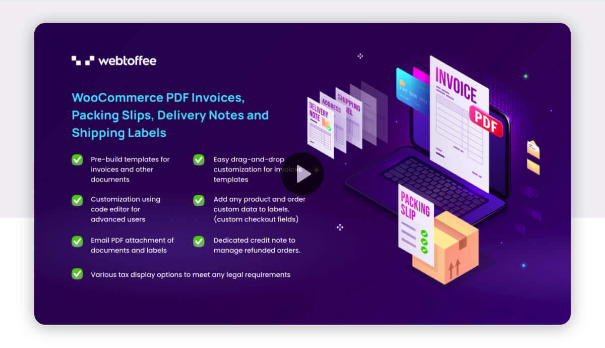 WooCommerce PDF Invoices, Packing Slips, Delivery Notes, and Shipping Labels