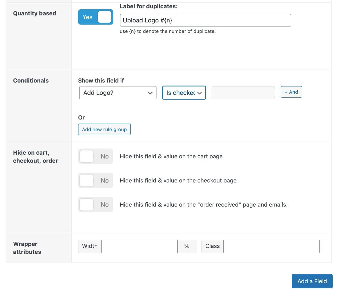 Pricing adjustments