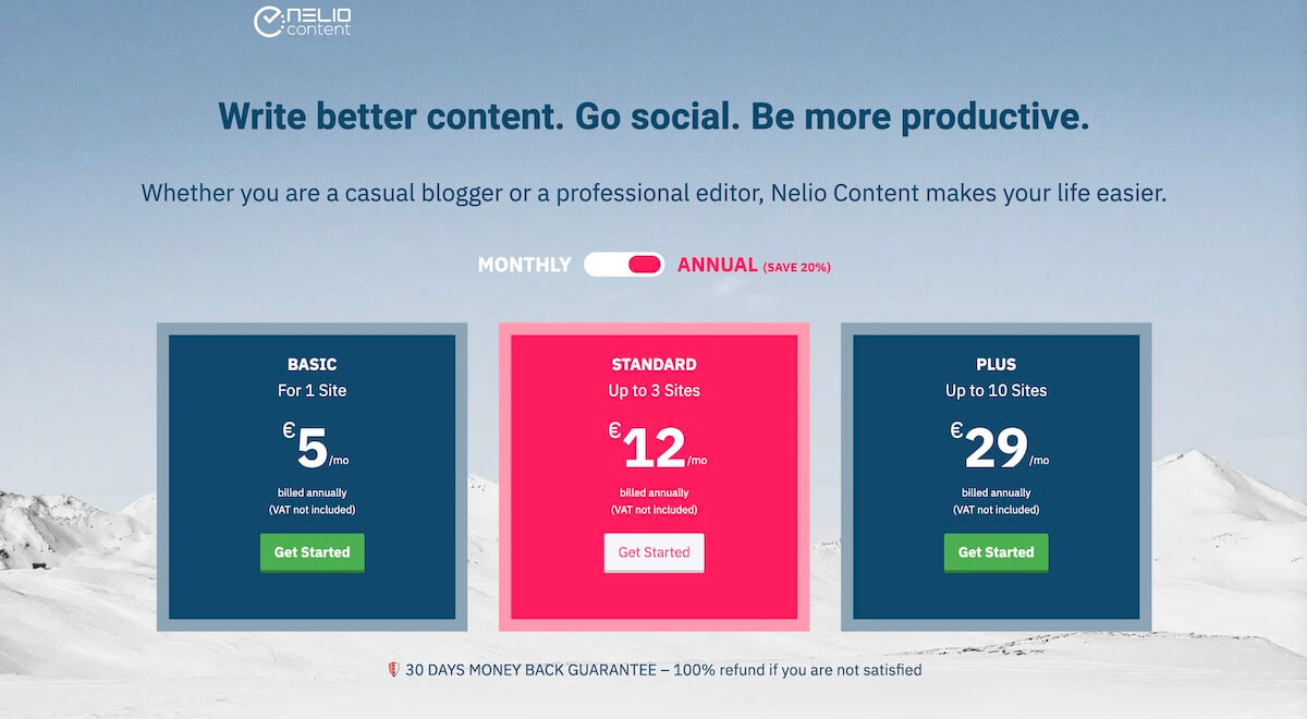 Nelio Content pricing