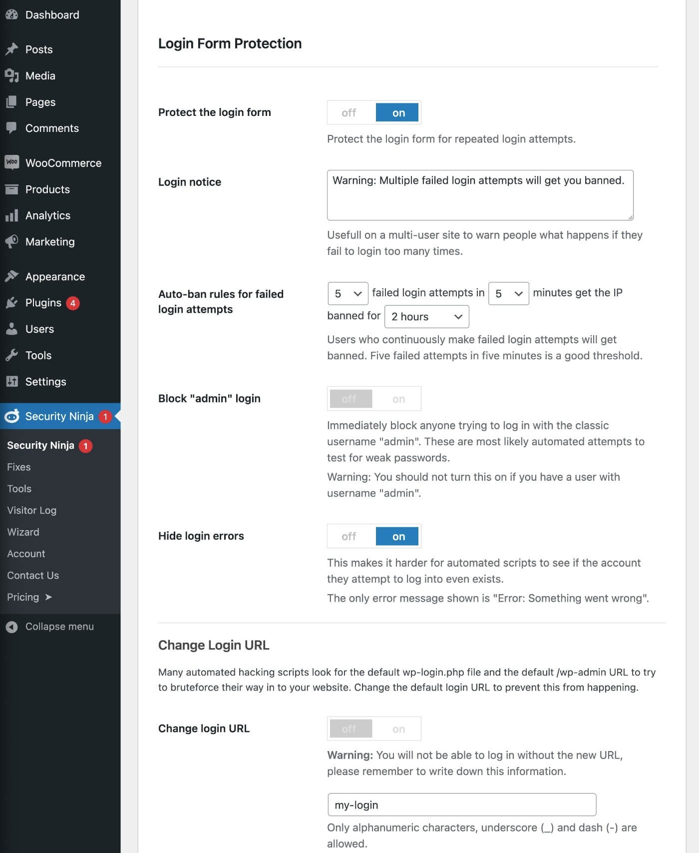 Login protection