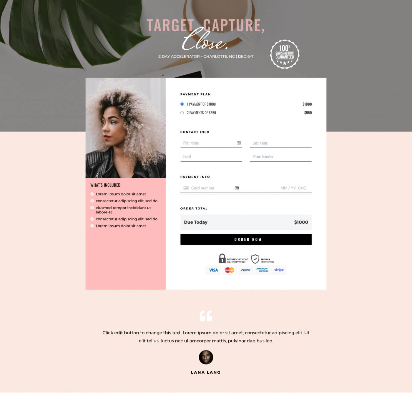 Studiocart checkout example