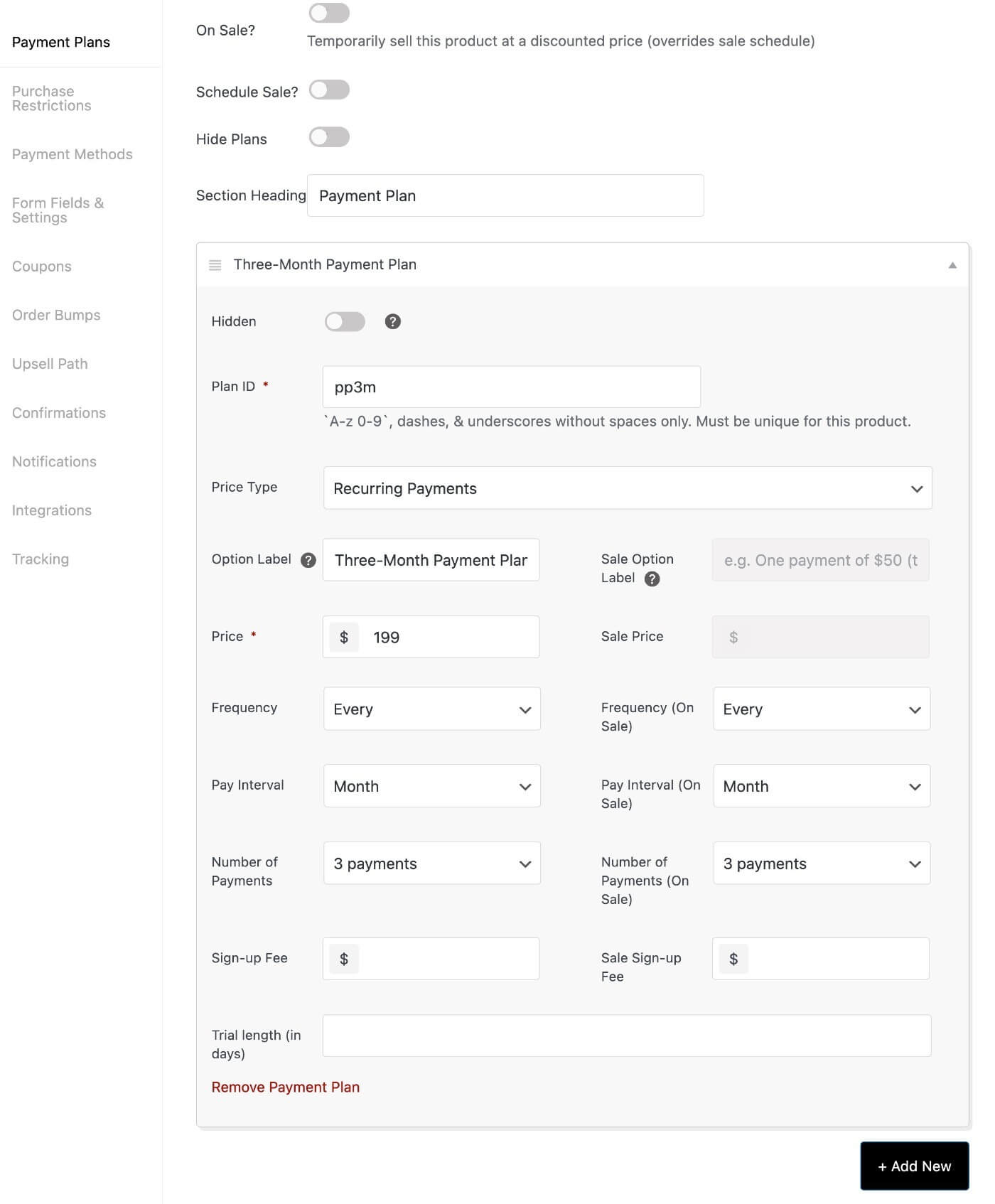 Payment options