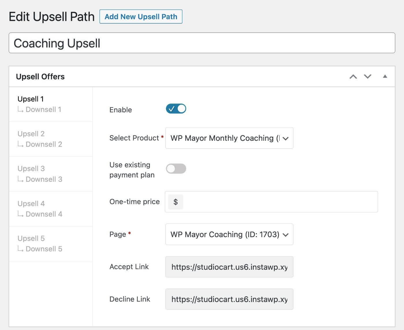 Upsell path