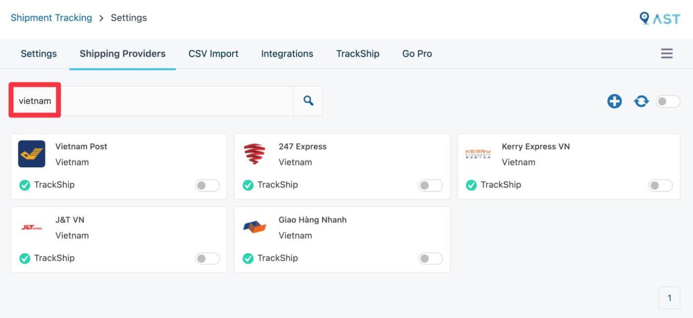 Vietnam shipping providers