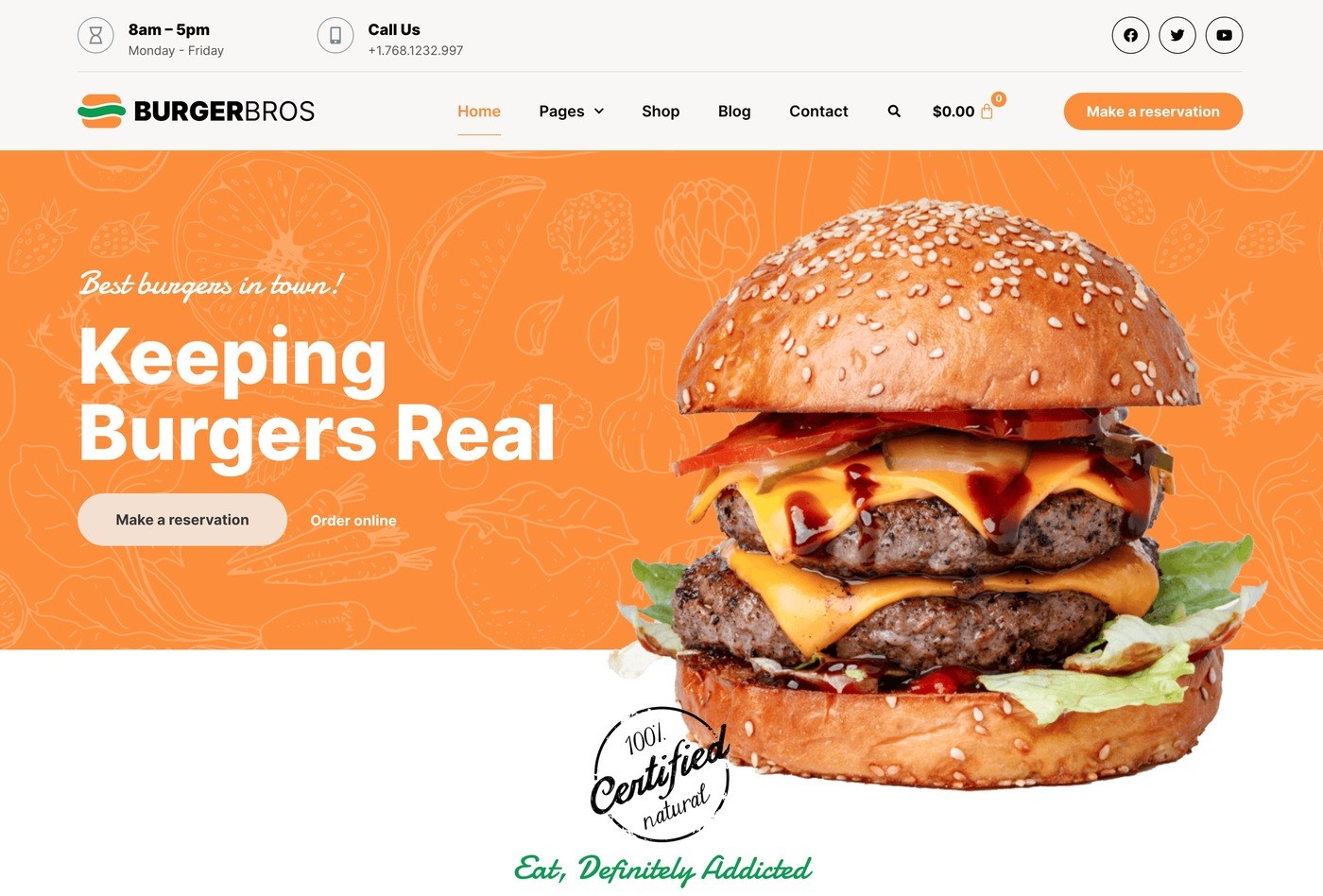 Burgerbros restaurant template