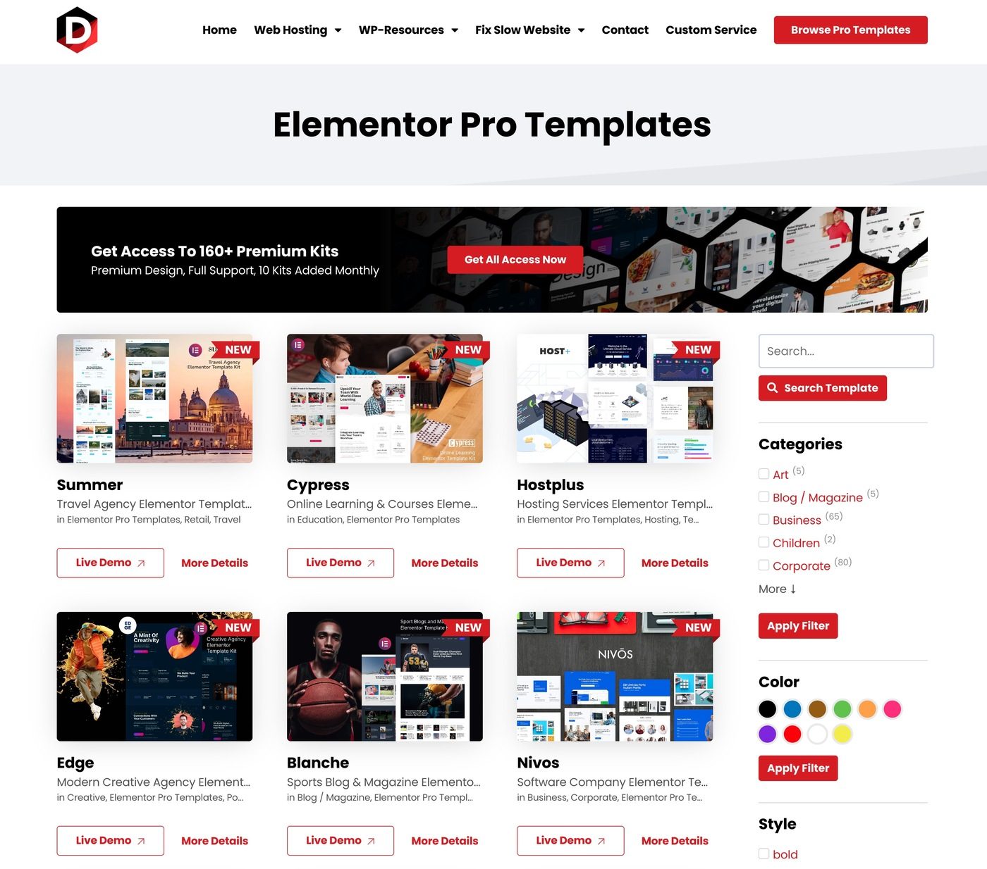 Darrel Wilson Elementor Pro templates