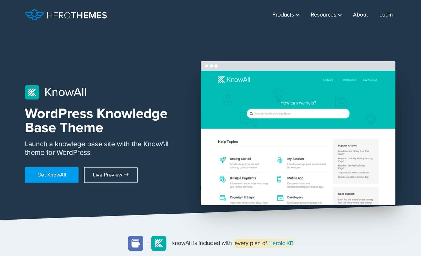 KnowAll WordPress documentation theme