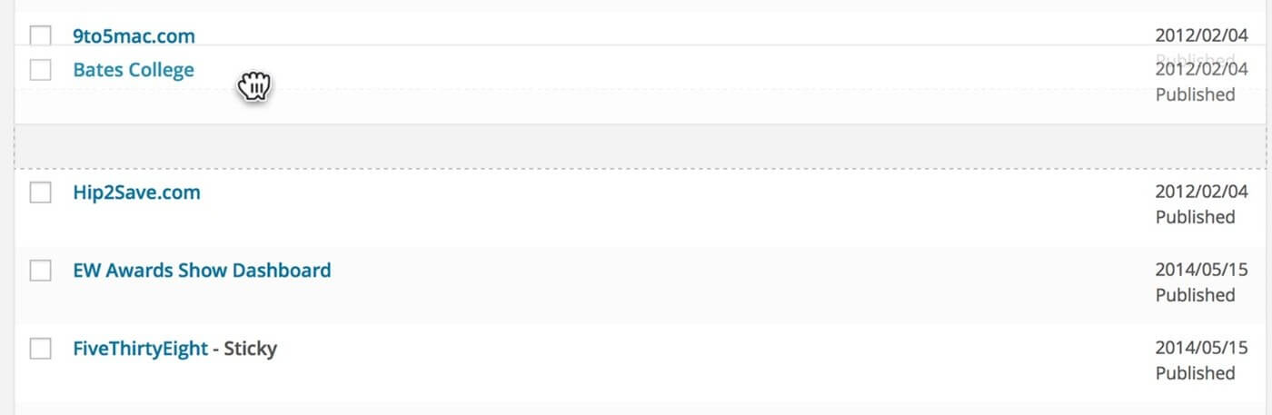 Simple Page Ordering plugin