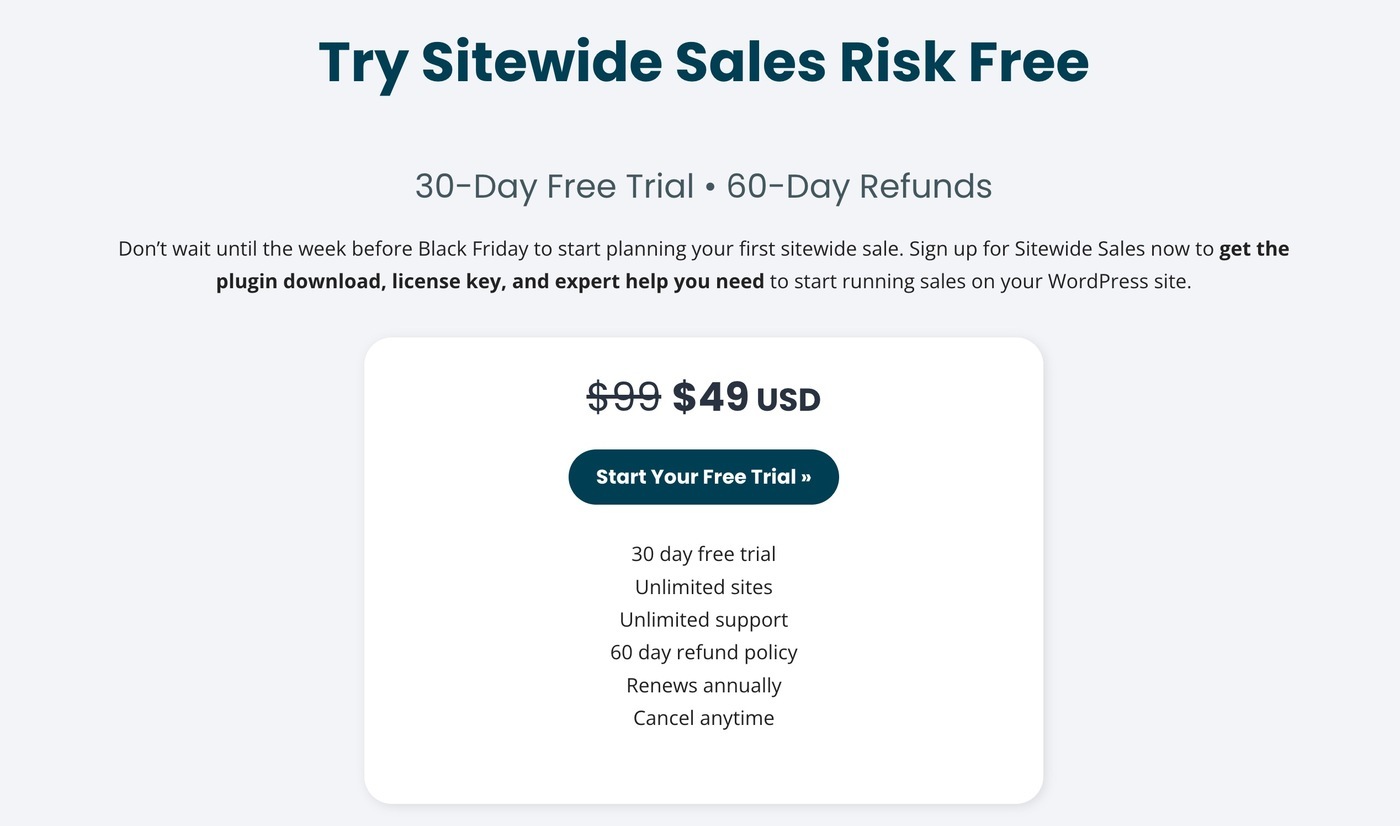 Sitewide Sales pricing review