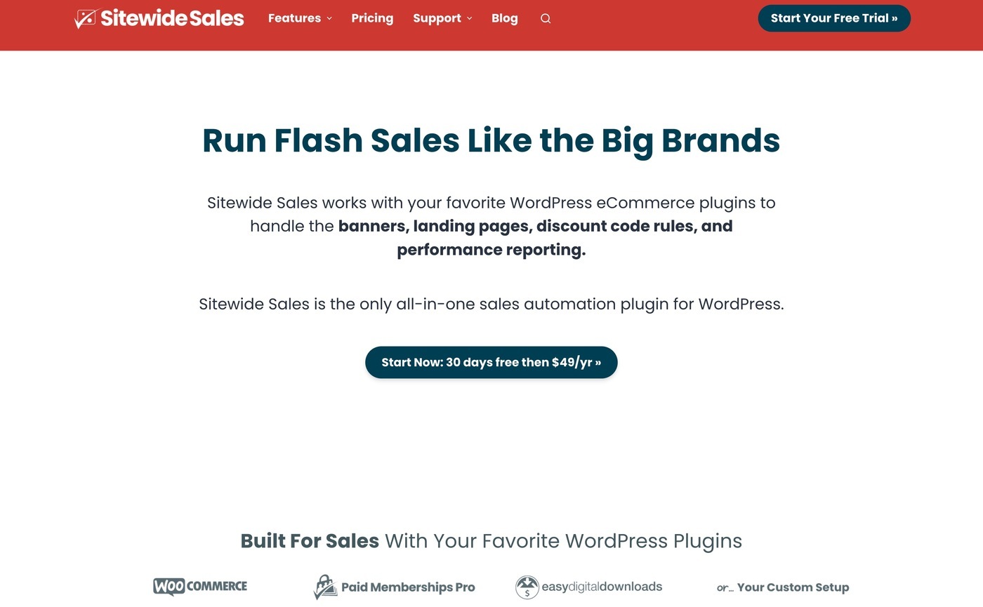 Sitewide Sales review