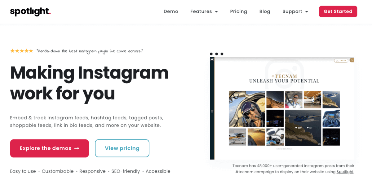Spotlight Instagram Feeds Plugin Homepage