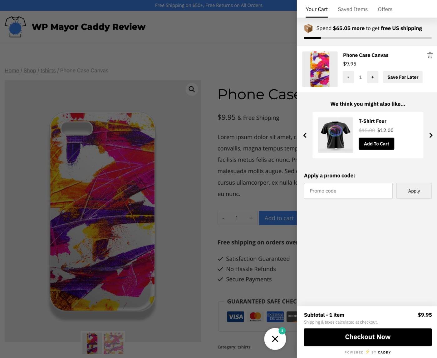 Caddy WooCommerce side cart