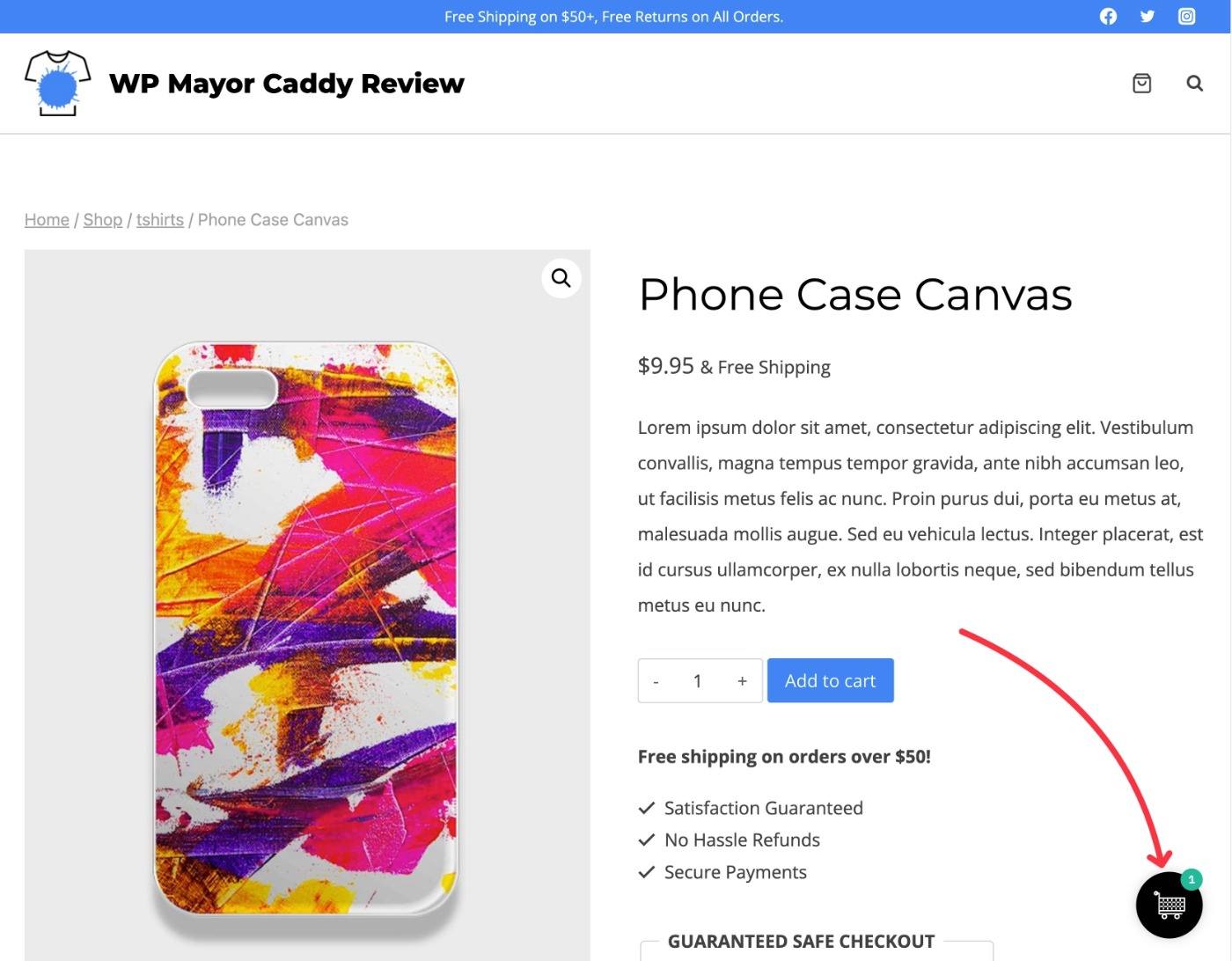 Caddy bubble icon