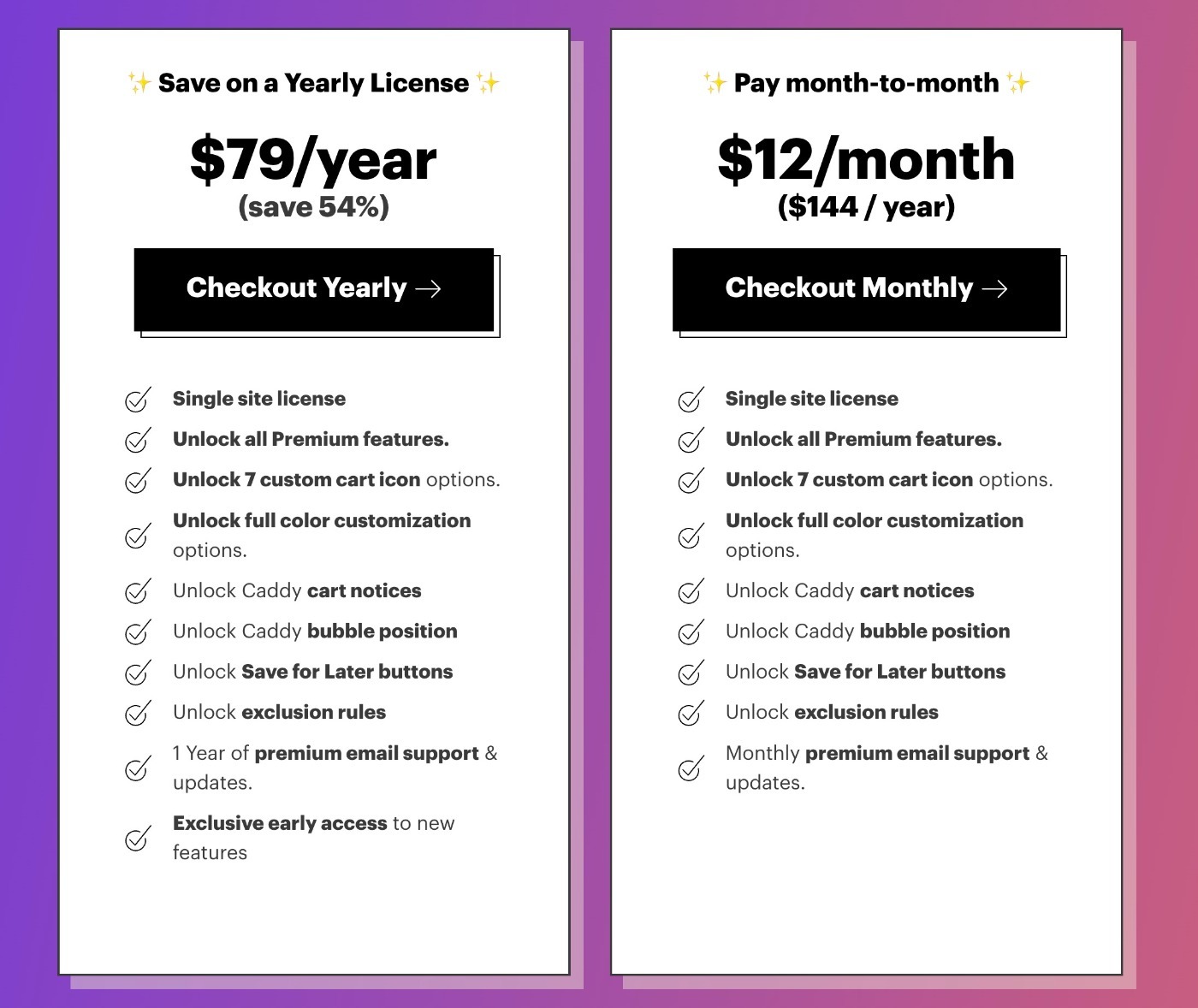 Caddy WooCommerce side cart pricing