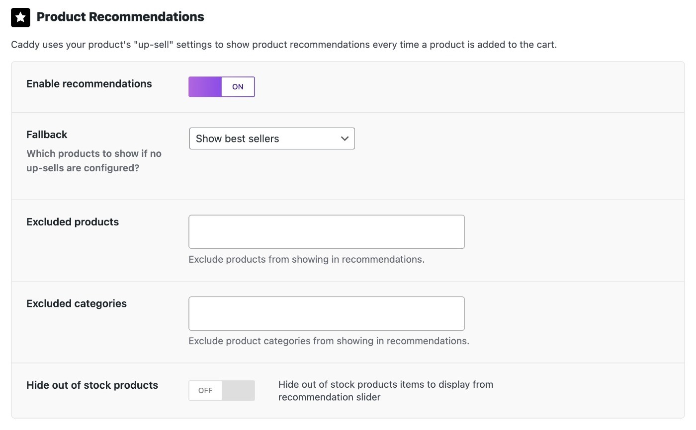 Product recommendations