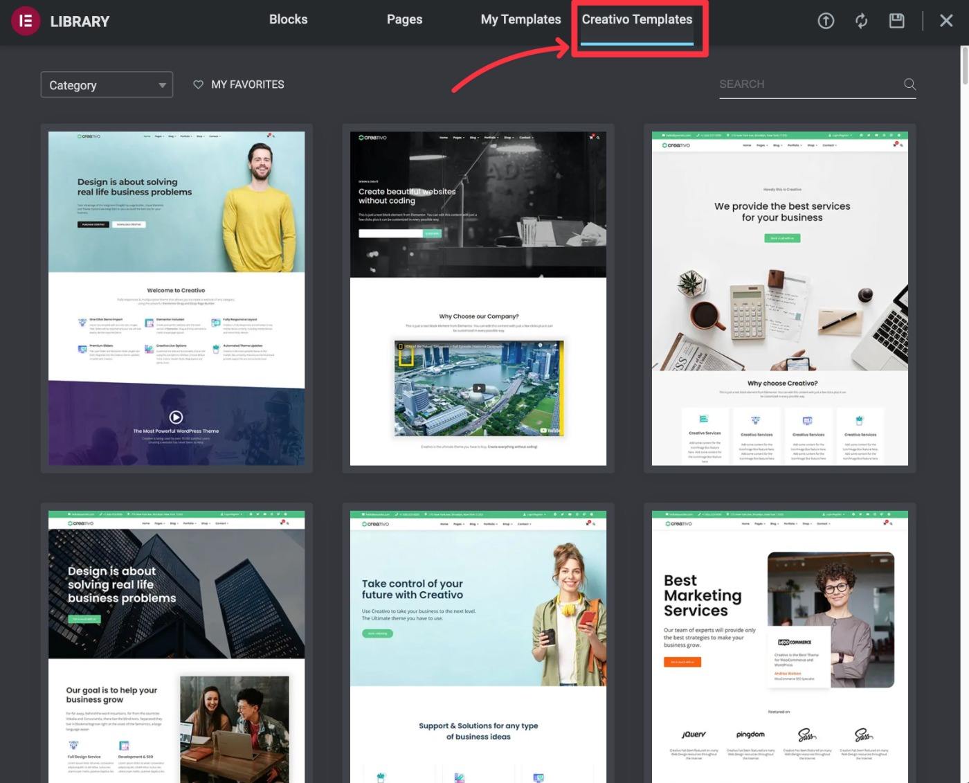 Creativo templates