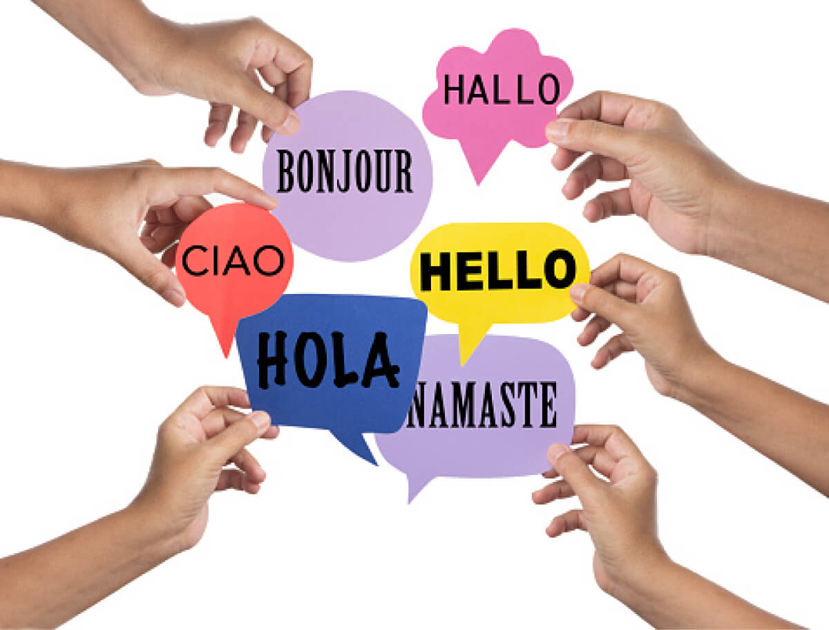 Hello in different languages.