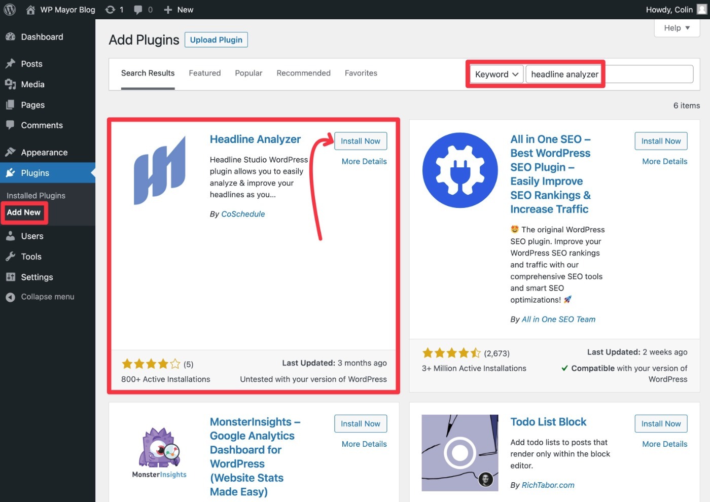 Install plugin