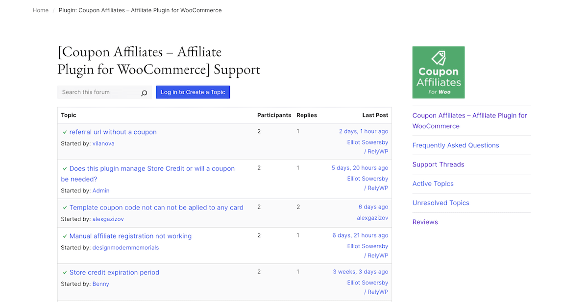 The WordPress.org support forums for Coupon Affiliates.